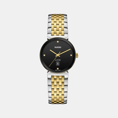 Florence Women Quartz Black Dial Analog Stainless Steel Watch R48913703