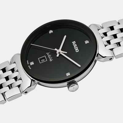 Florence Women Quartz Black Dial Analog Stainless Steel Watch R48913713
