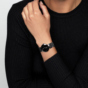 Florence Women Quartz Black Dial Analog Stainless Steel Watch R48913713