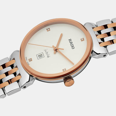 Florence Women Quartz White Dial Analog Stainless Steel Watch R48913723