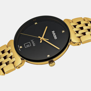 Florence Unisex Quartz Black Dial Analog Stainless Steel Watch R48914703