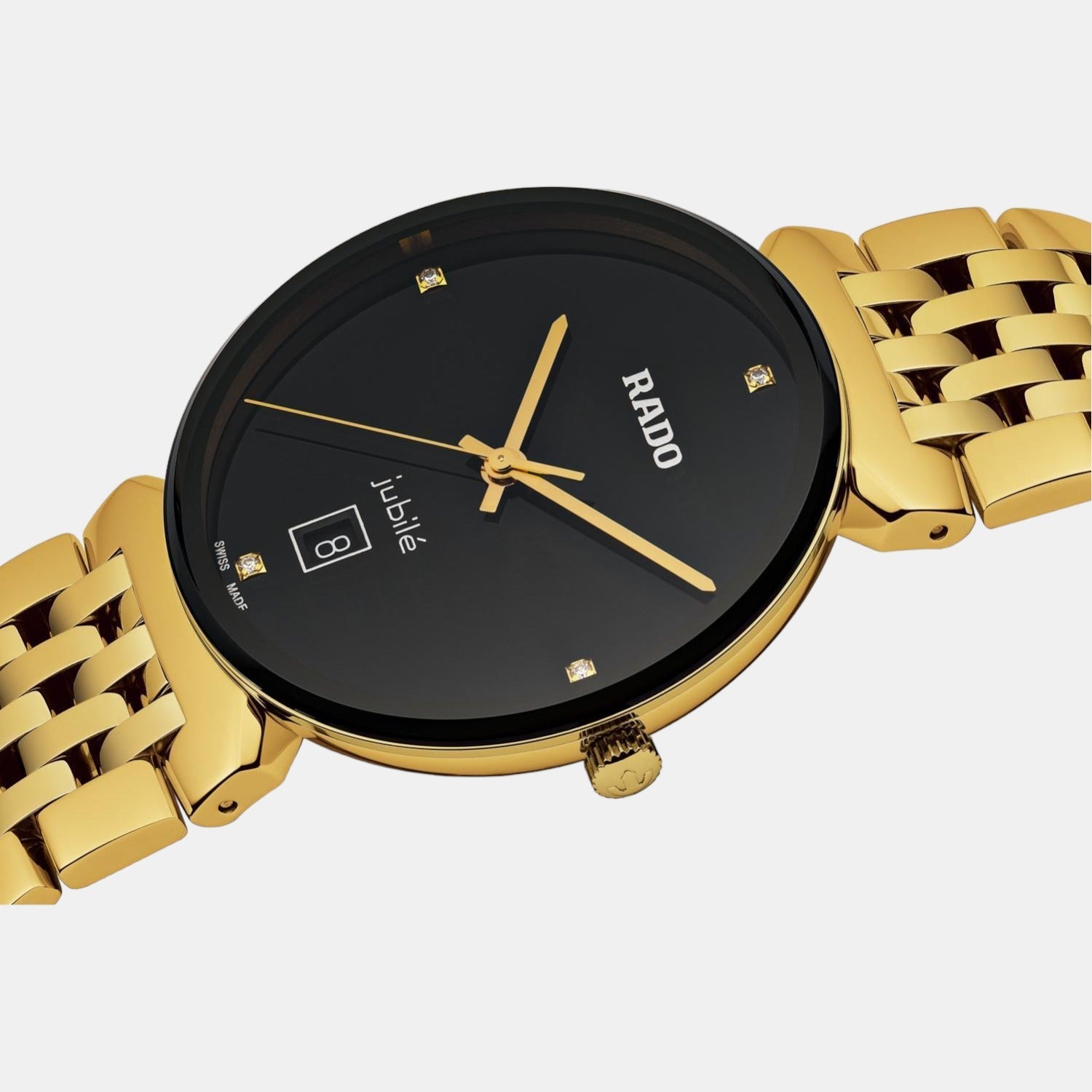 Florence Unisex Quartz Black Dial Analog Stainless Steel Watch R48914703
