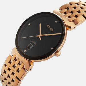 Florence Unisex Quartz Black Dial Analog Stainless Steel Watch R48916703
