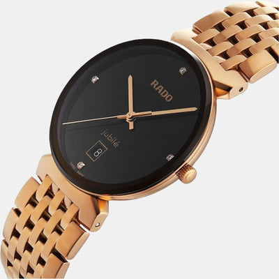 Florence Unisex Quartz Black Dial Analog Stainless Steel Watch R48916703