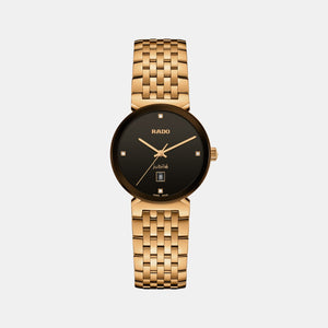 Florence Women Quartz Black Dial Analog Stainless Steel Watch R48917703