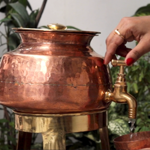 Copper Water Dispenser Set