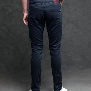 Rare Rabbit Men's Radley Navy Mid Wash Mid-Rise Regular Fit Jeans