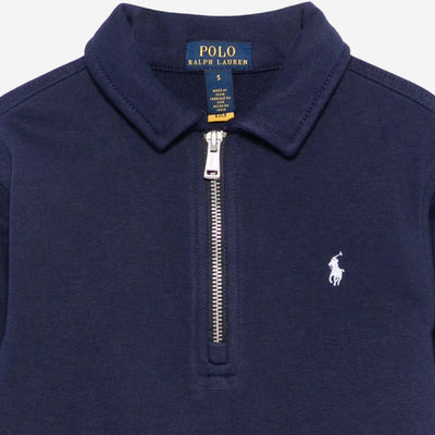 Ralph Lauren Boys Navy Half-Zip Sweatshirt