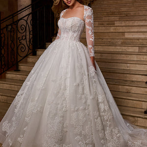 Long Sleeve Strapless Bridal Gown by Rachel Allan RB6161
