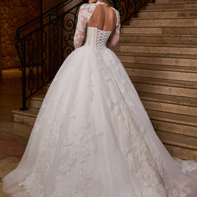 Long Sleeve Strapless Bridal Gown by Rachel Allan RB6161