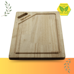 Trilonium Rubberwood Cutting Chopping board 15.5 inches | Brown | 1 Pc