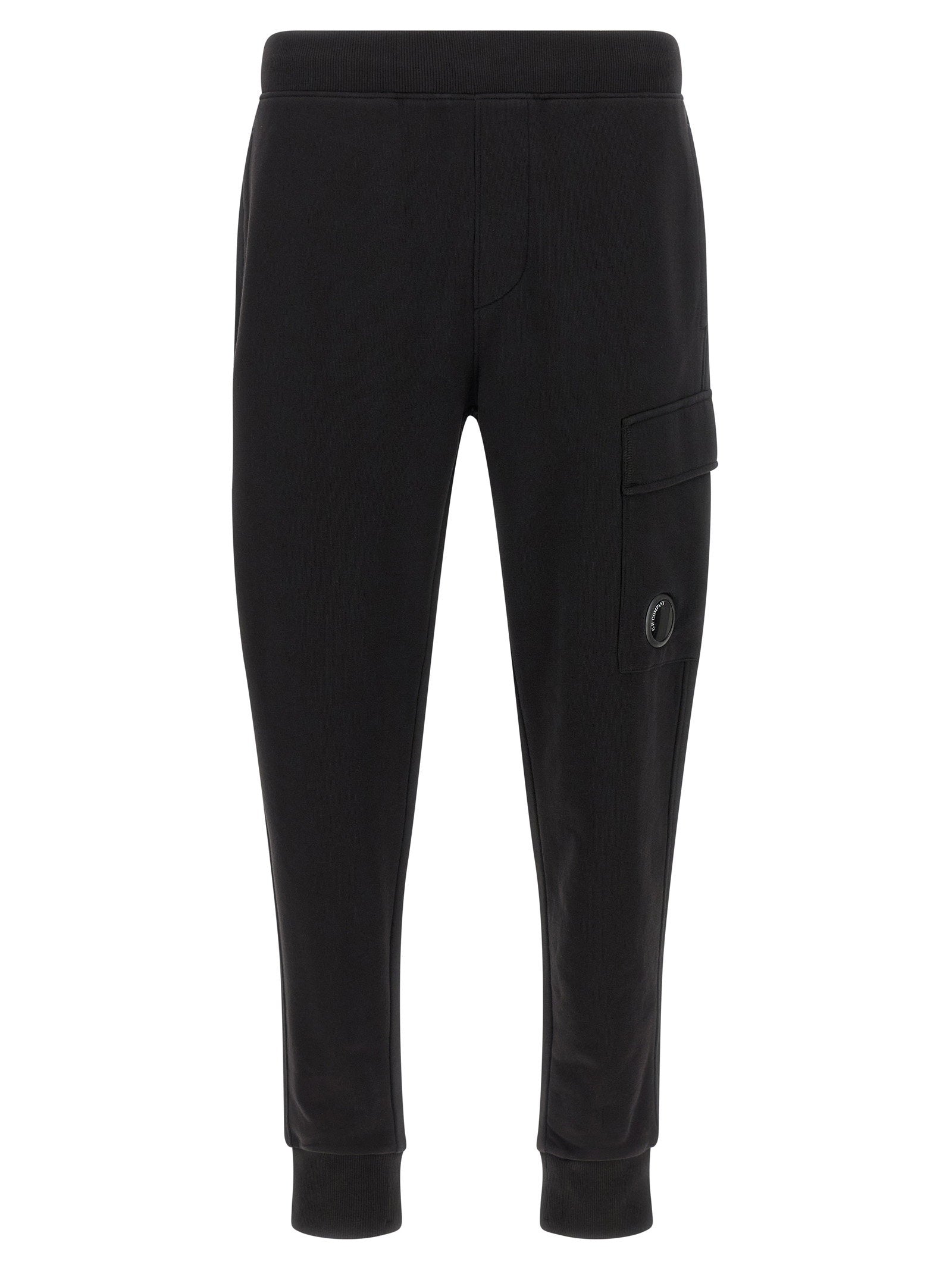 C.p. Company Diagonal Raised Fleece Pants With Lens Detail