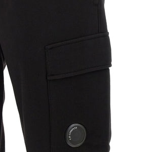 C.p. Company Diagonal Raised Fleece Pants With Lens Detail