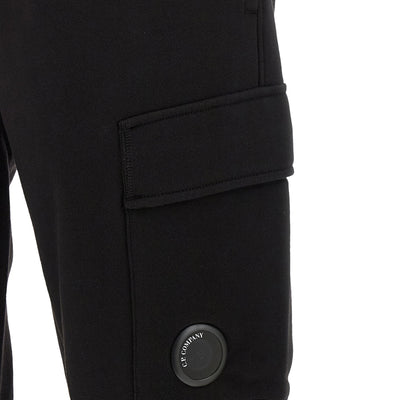 C.p. Company Diagonal Raised Fleece Pants With Lens Detail