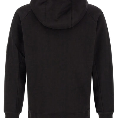 C.p. Company Diagonal Raised Fleece Sweatshirt With Lens Detail