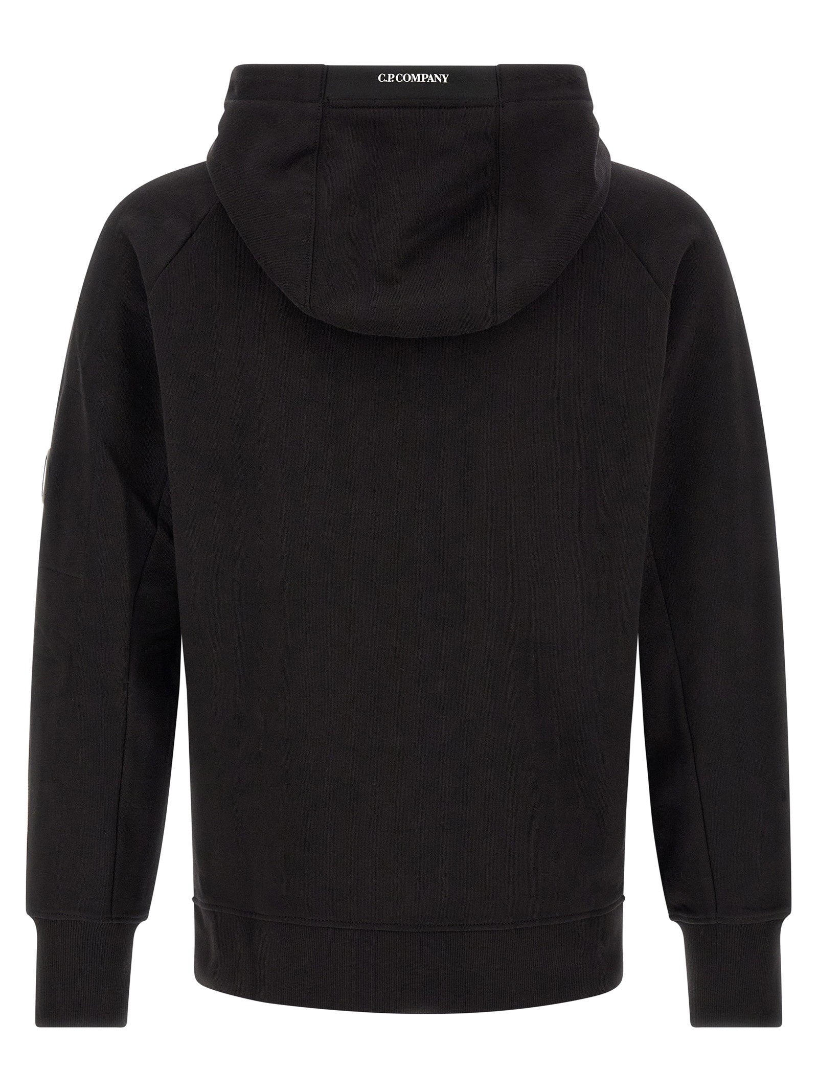 C.p. Company Diagonal Raised Fleece Sweatshirt With Lens Detail