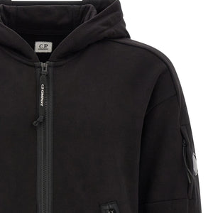 C.p. Company Diagonal Raised Fleece Sweatshirt With Lens Detail