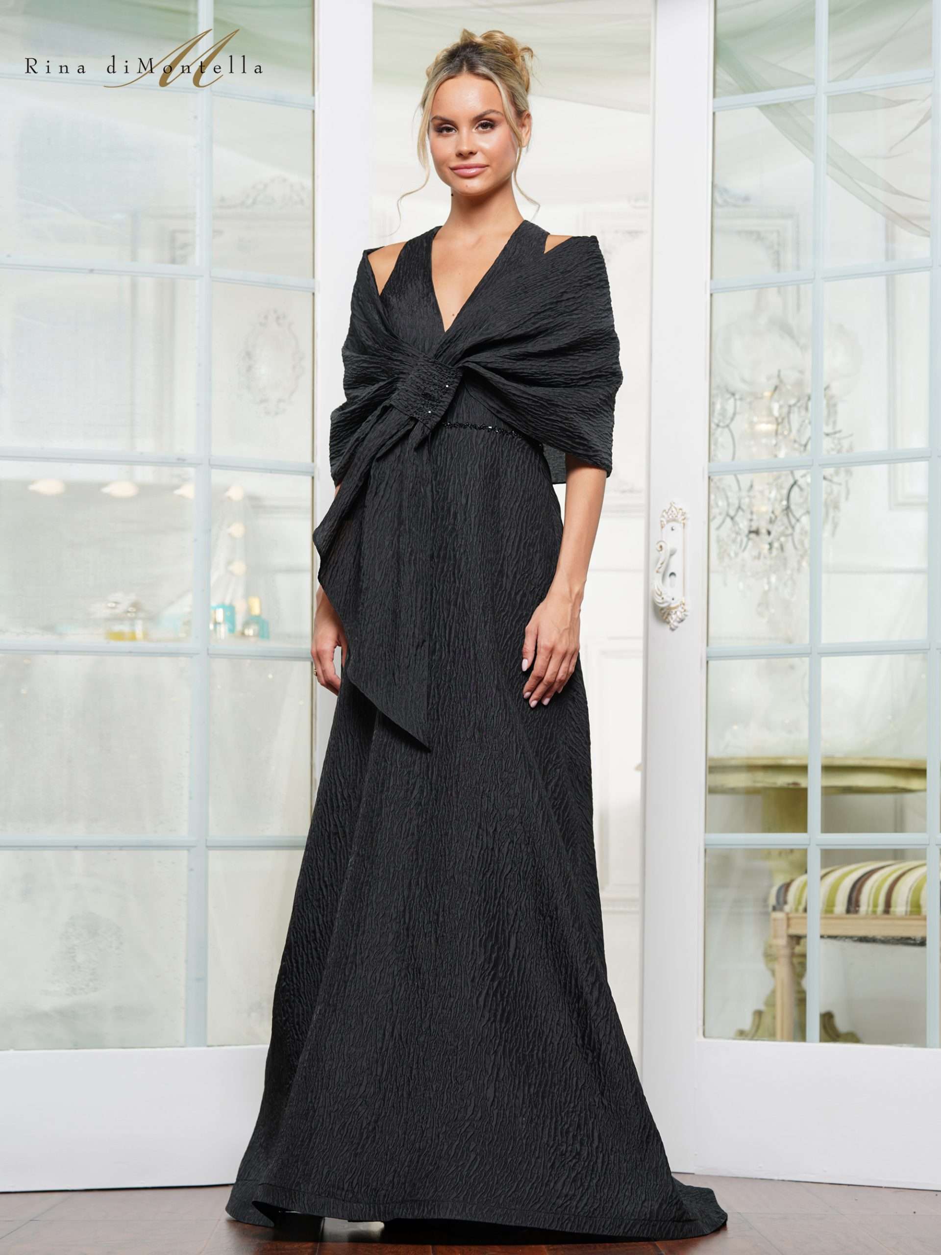Rina di Montella RD3121 Plus Size Long Formal A Line Evening Dress