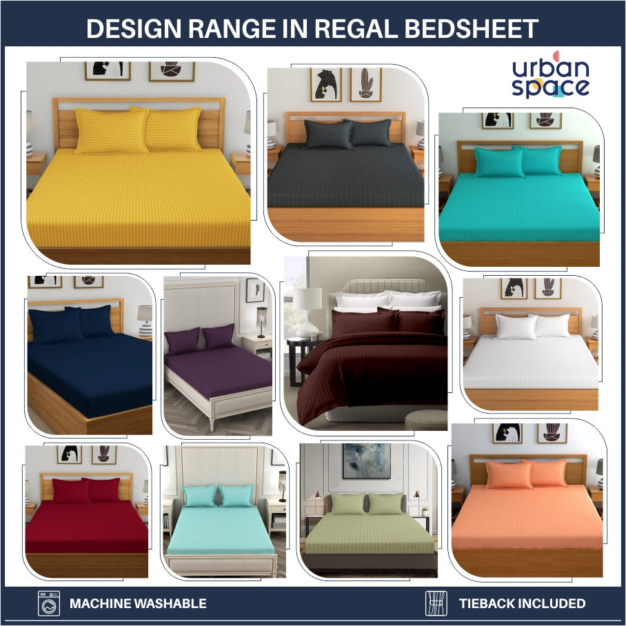 Fitted King Size Cotton Bedsheet - Brown