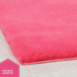 Luxury Bathroom Rug Mats, super soft anti slip bath mats, super absorbent bathroom rug -  Rabbit fur, Light tones