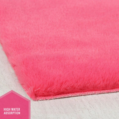 Luxury Bathroom Rug Mats, super soft anti slip bath mats, super absorbent bathroom rug -  Rabbit fur, Light tones
