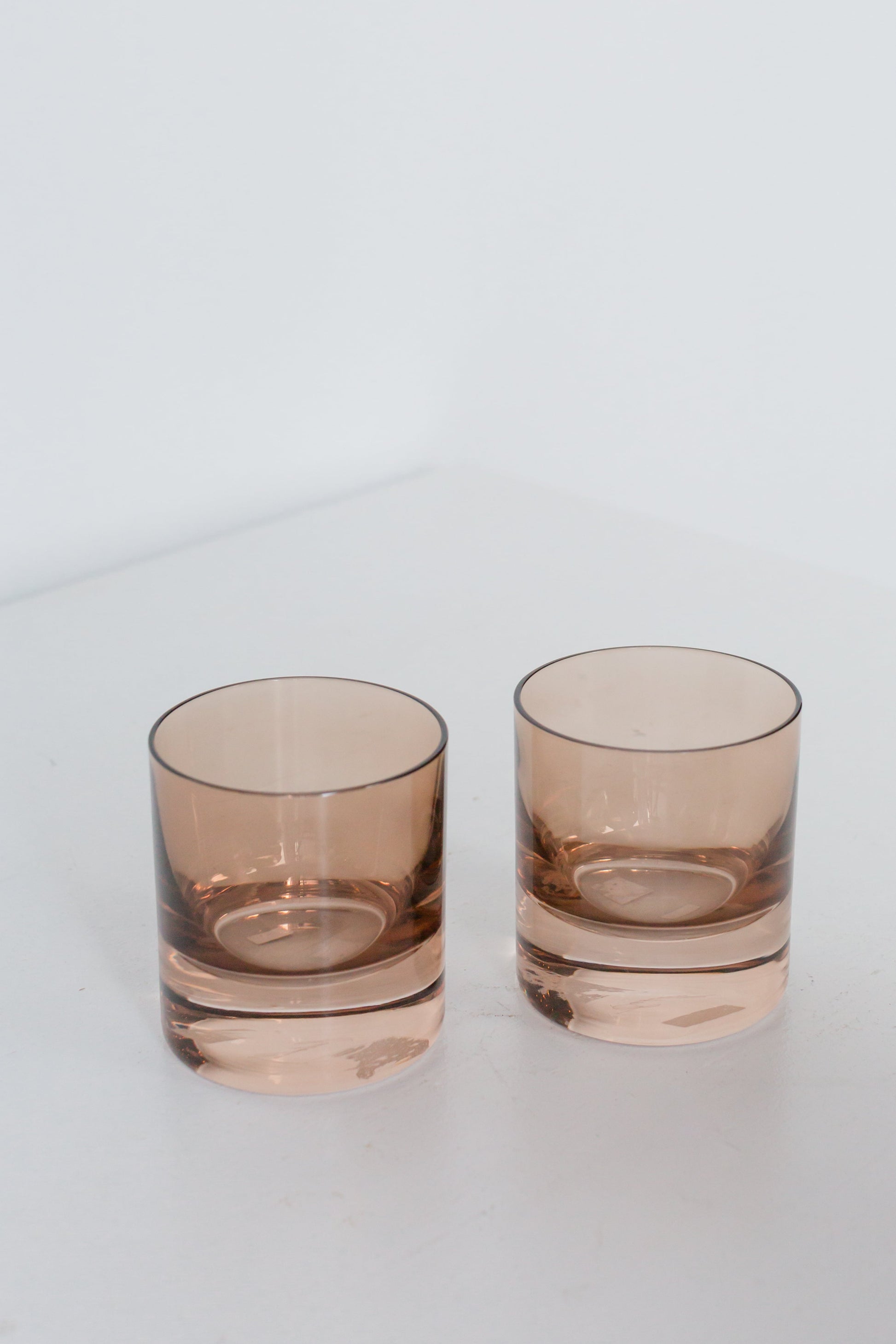 Estelle Colored Rocks Glass -  Set of 2 {Mocha Mousse (Our Amber Smoke)}