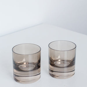 Estelle Colored Rocks Glass - Set of 2 {Gray Smoke}