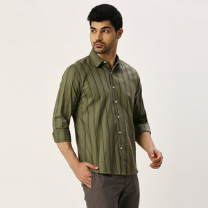 Mens Casual Striped Shirt