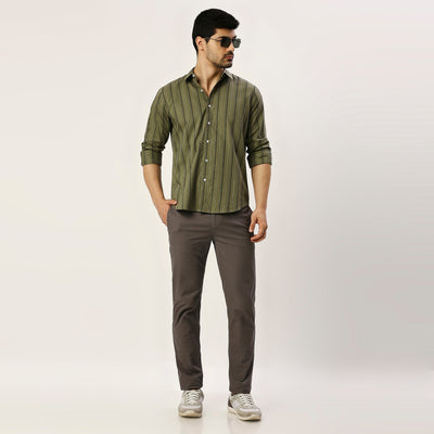 Mens Casual Striped Shirt