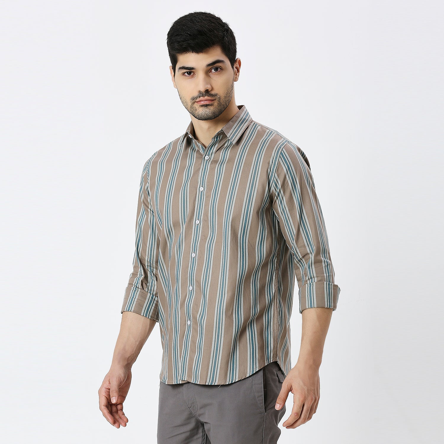 Mens Casual Striped Shirt