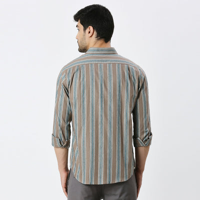 Mens Casual Striped Shirt