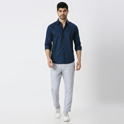 Mens Casual Striped Shirt