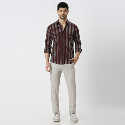 Mens Casual Striped Shirt