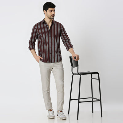Mens Casual Striped Shirt