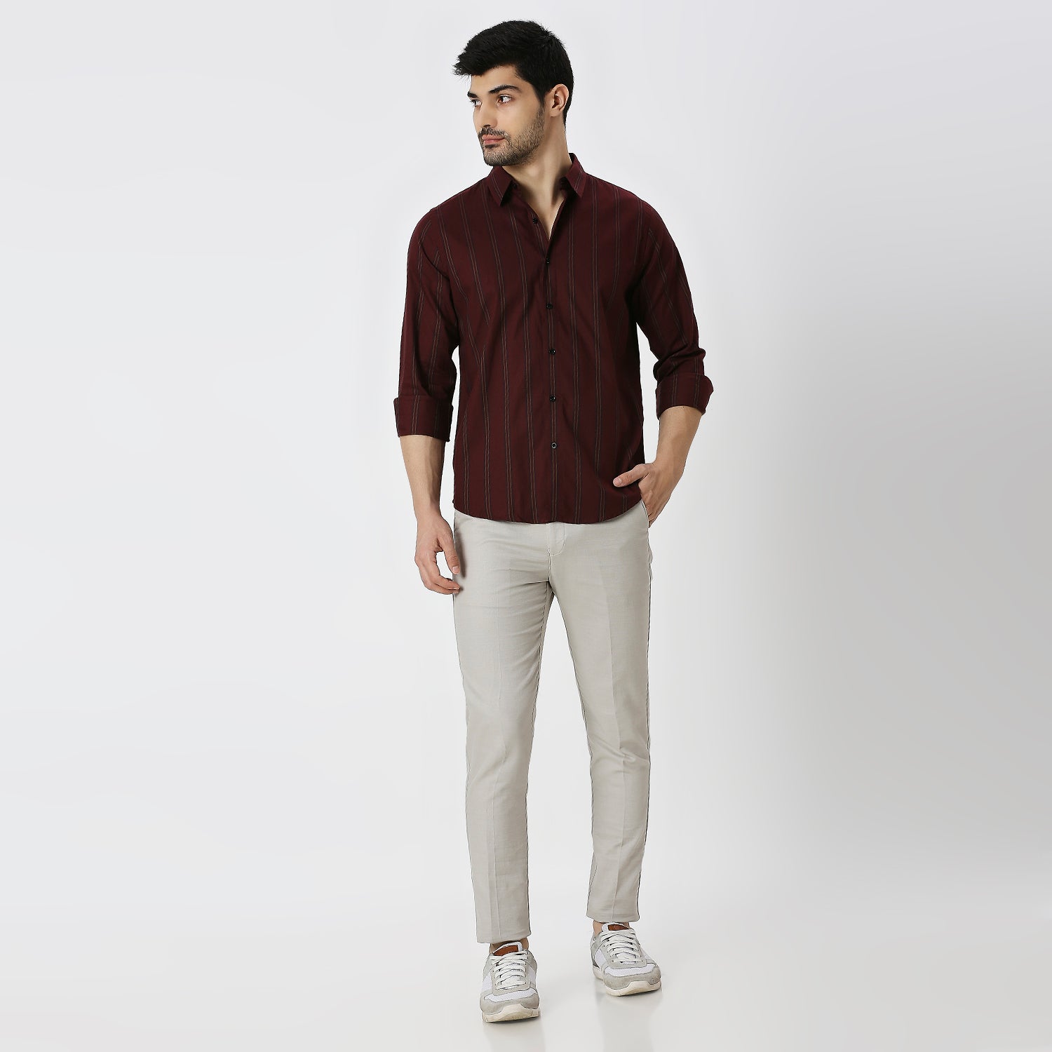 Mens Casual Striped Shirt