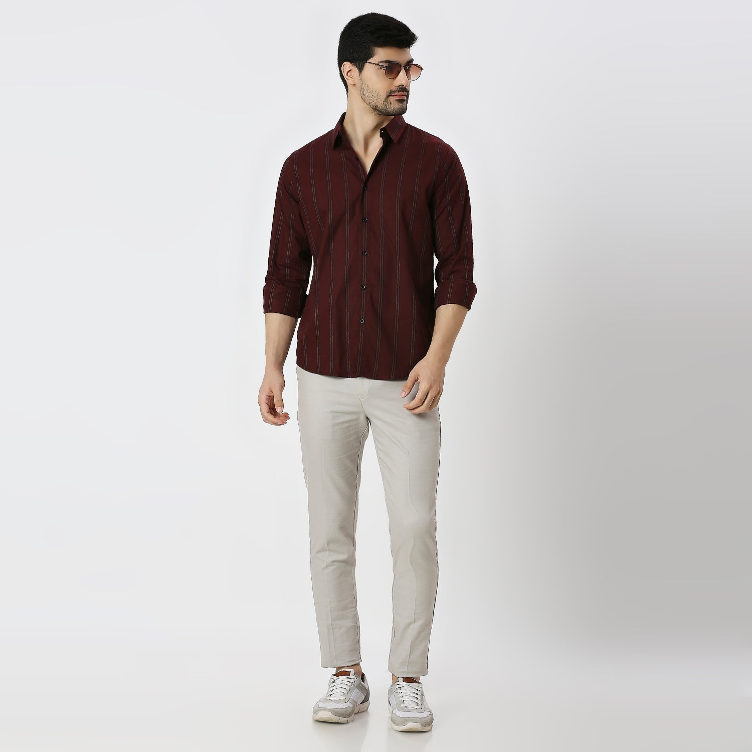 Mens Casual Striped Shirt