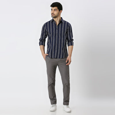 Mens Casual Striped Shirt