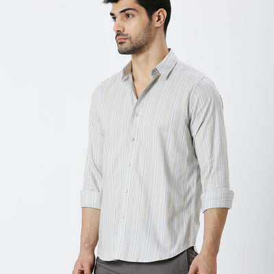 Mens Casual Striped Shirt
