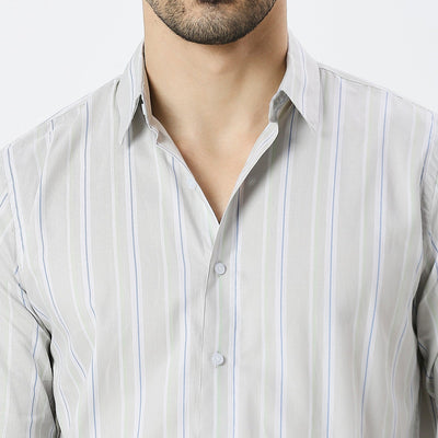 Mens Casual Striped Shirt