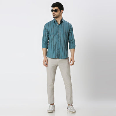 Mens Casual Striped Shirt