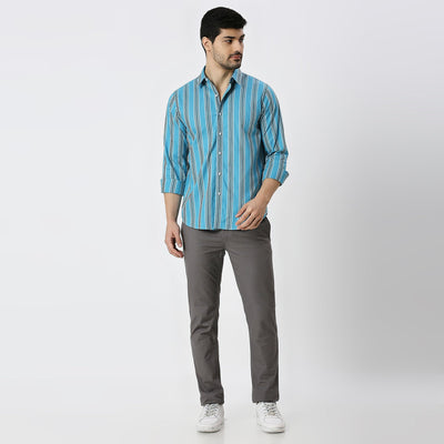 Mens Casual Striped Shirt