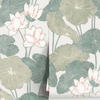 Lily Pad Peel + Stick Wallpaper