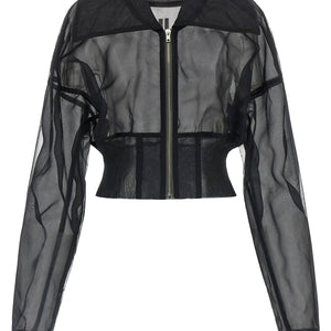 Rick Owens Dracucollar Cropped Bomber Jacket