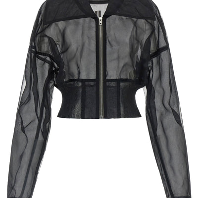 Rick Owens Dracucollar Cropped Bomber Jacket