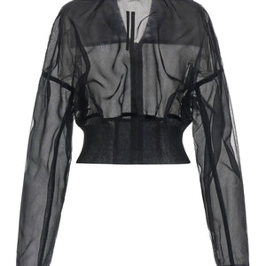 Rick Owens Dracucollar Cropped Bomber Jacket