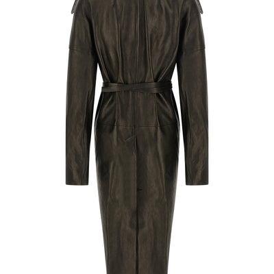 Rick Owens Dracucollar Belted Coat