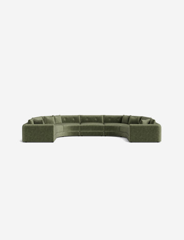 Moss Performance Striated Velvet
