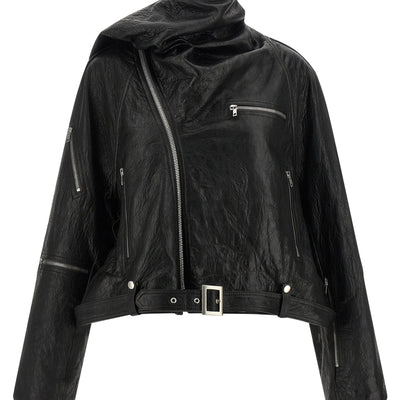 Rick Owens Cropped Scarf Flight Jacket