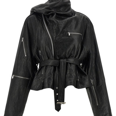 Rick Owens Cropped Scarf Flight Jacket