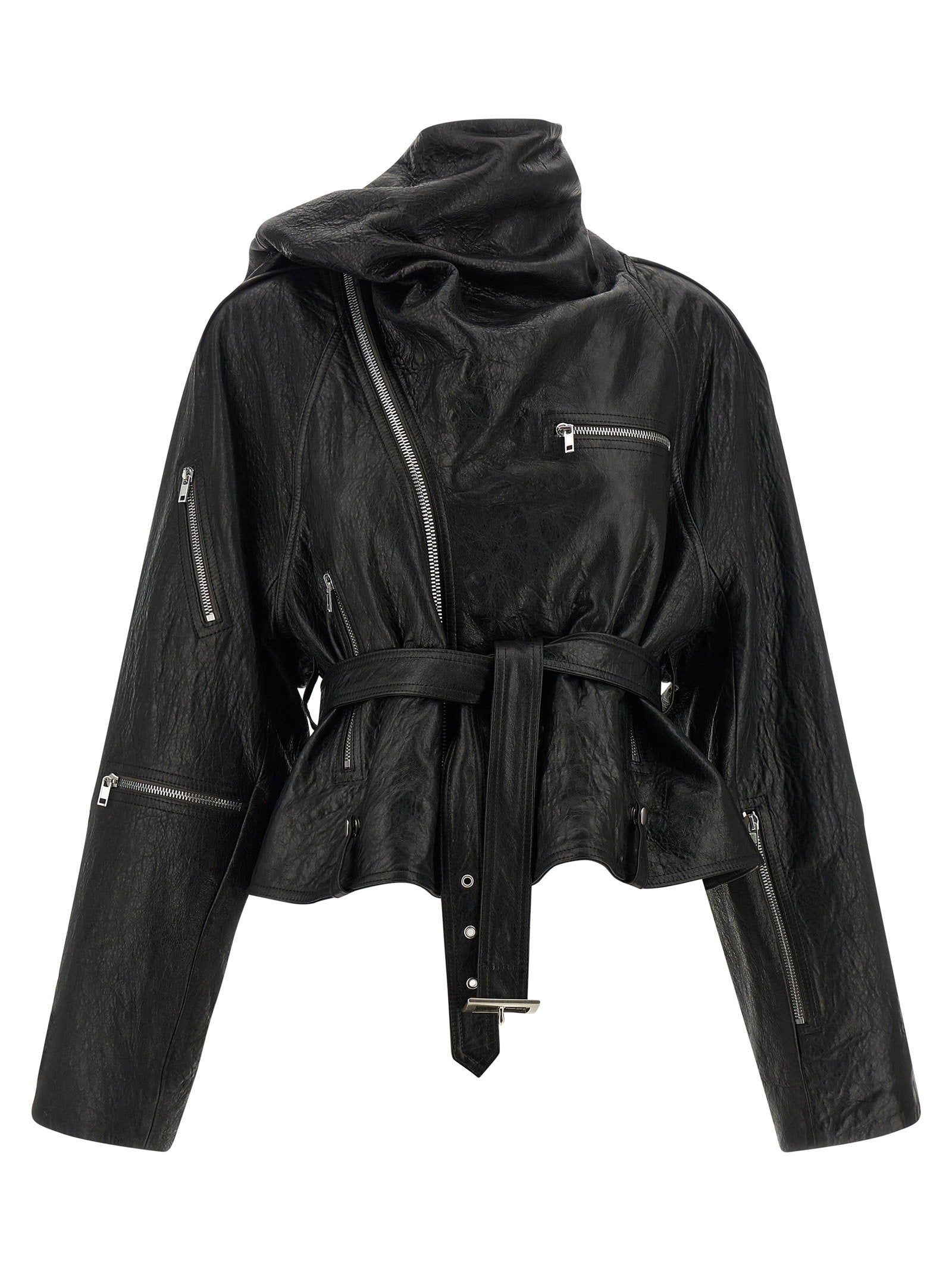 Rick Owens Cropped Scarf Flight Jacket